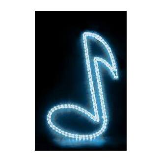 MBT Musical Note Shaped Rope Lighting In Red