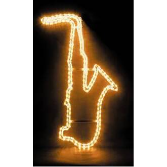 MBT Saxophone Shaped Rope Lighting In Blue