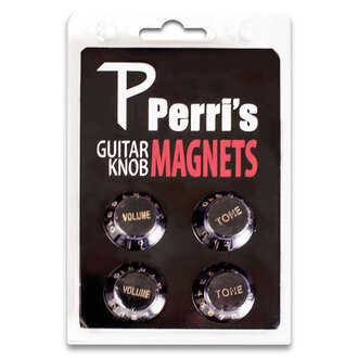 Perris LPGNM01 Black Guitar Knob Fridge Magnets (4-Pack)