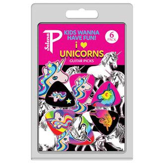 Perris LPSP03 6-Pack "Kids Wanna Have Fun, I Love Unicorns Collection" Licensed Guitar Pick Packs
