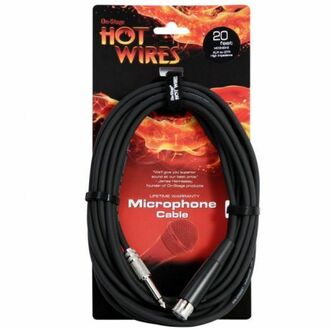 Hot Wires MC1220HZ Hi-Z Microphone Cable XLR-QTR 20ft