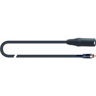 QuikLok Black RCA jack to Male XLR 2m Cable