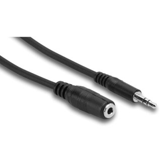 Hosa MHE102 Headphone Extension Cable, 3.5 mm TRS to 3.5 mm TRS, 2 ft