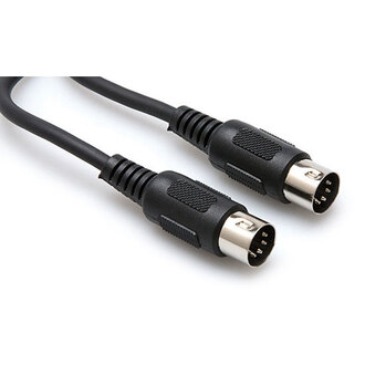 Hosa MID301BK MIDI Cable, 5pin DIN to Same, 1 ft