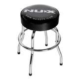 NU-X Branded Bar Stool Chrome with Black Padded Top