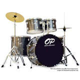 Opus Percussion 5-Piece Rock Drum Kit Grey Slate w/Hardware & Cymbals