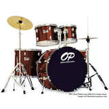 Opus Percussion 5-Piece Rock Drum Kit Wine Red w/Hardware & Cymbals