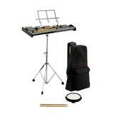 Opus Percussion Bell Kit with 32-Note Glockenspiel, Stand, Mallets, Sticks, Practice Pad, Carrybag