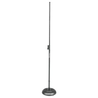 On Stage Osms7201Qrb Quik-Release Round Base Microphone Stand Black Steel Finish