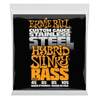 Ernie Ball 2843 Slinky Bass Guitar Stainless Steel 4-String Set Light 45-105
