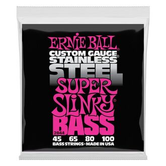Ernie Ball 2844 Super Slinky Stainless Steel Electric Bass Strings 45-100 Gauge