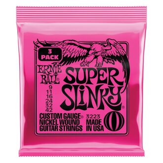 Ernie Ball 3223 Super Slinky 3-Pack 9-42 Electric Guitar 6-String 