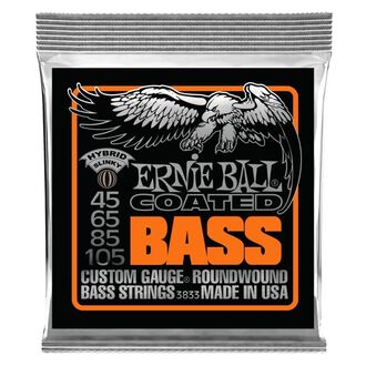 Ernie Ball 3833 Hybrid Slinky Coated Electric Bass Strings 45-105 Gauge