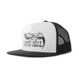 Ernie Ball 4159 Black with White Front and Black Ernie Ball Eagle Logo Hat