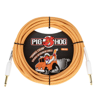 Pig Hog "Orange Creme" Instrument Cable 20ft