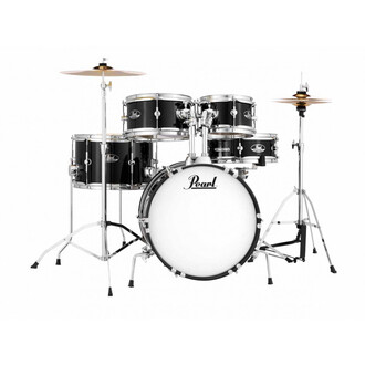 Pearl Roadshow Junior 5-Pcs Drum Kit W/Hardware & Cymbals Jet Black