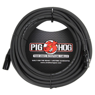Pig Hog 8mm Mic Cable 20ft XLR - Black
