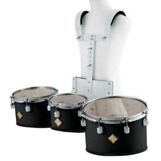 Marching Tenor Drum Trio Set Black with Carrier