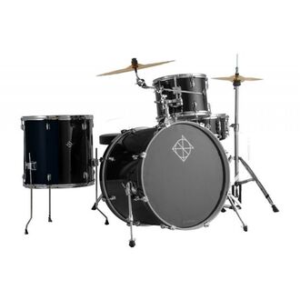 Dixon Spark Series 4-Pce Drum Kit Misty Black Sparkle w/Hardware & Cymbals