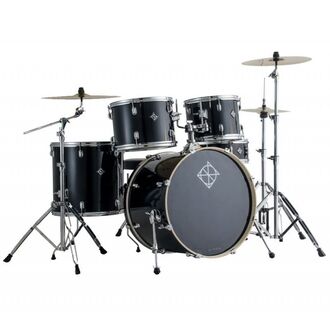 Dixon Spark Series 5-Pce Drum Kit Misty Black Sparkle w/Hardware & Cymbals