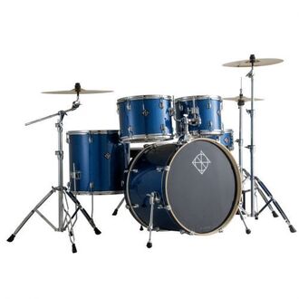 Dixon Spark Series 5-Pce Drum Kit Ocean Blue Sparkle w/Hardware & Cymbals