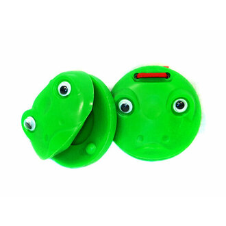 Percussion Plus Plastic Castanets Green Frog Design (1-Pair)