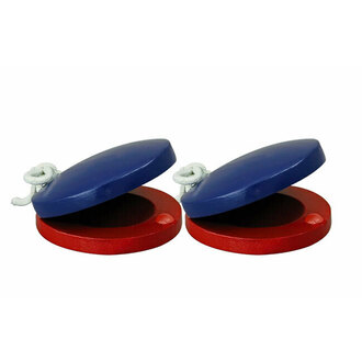 Percussion Plus Plastic Castanets Blue/Red (1-Pair)