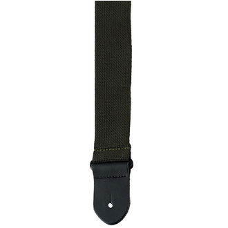 Perris PS1685 2" Army Green Cotton Guitar Strap with Leather Ends