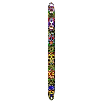 Perris PS2716 2.5" Leather "Tattoo Johnny" Guitar Strap Masked Skulls