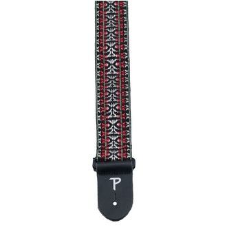 Perris 2" Mexicana Pattern Strap Grey & Red