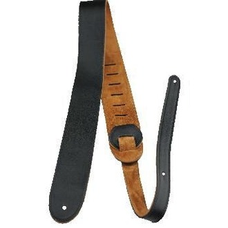Perris 2" Black Italian Leather Strap
