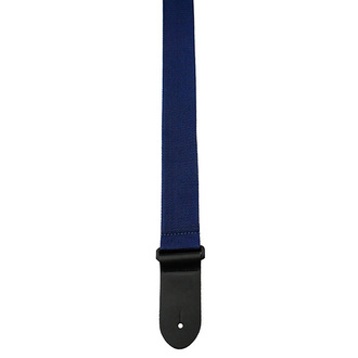 Perris PS6752 2" Poly Pro Guitar Strap Navy Blue with Black Leather Ends
