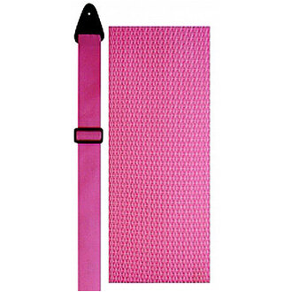 Perris PS99 2" Poly Pro Pink Guitar Strap with Leather Ends