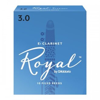 Rico Royal Eb Clarinet Reeds, Strength 3.0, 10-pack