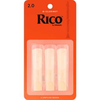 Rico B Flat Clarinet Reed 2.0 Pack of 3