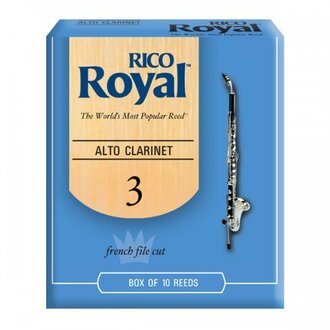 Rico Royal Alto Clarinet Reeds, Strength 3.0, 10-pack
