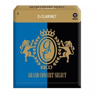 Rico Grand Concert Select Eb Clarinet Reeds, Strength 3.0, 10-pack