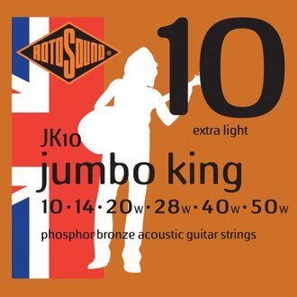 Rotosound JK10 Jumbo King Phosphor Bronze 10 - 50 Guitar String Set