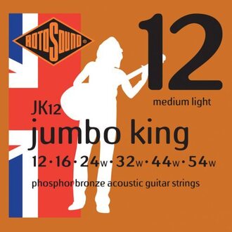 Rotosound JK12 Jumbo King Phosphor Bronze 12 - 54 Guitar String Set