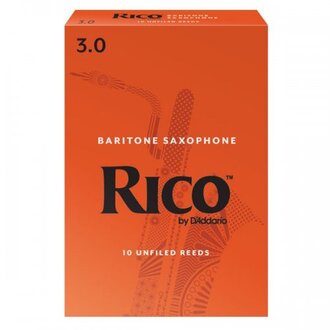 Rico Baritone Sax Reeds, Strength 3.0, 10-pack