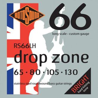 Rotosound RS66LH Swing Bass 66 65-130 Drop Zone Stainless Set