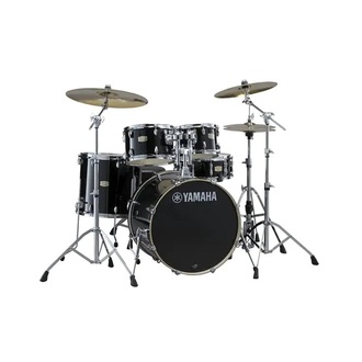 Yamaha Stage Custom Birch Euro Plus Drum Kit Raven Black w/Hardware/Cymbals