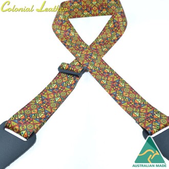 50mm Stained Glass Windows Printed Webbing Guitar Strap