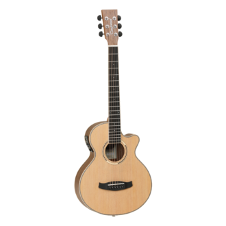 Tanglewood DB-TTCE BW Discovery Exotic Traveller Mini Guitar Acoustic Electric