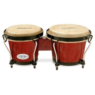 Toca Synergy 6 & 6-3/4-Inch Wood Bongos In Rio Red