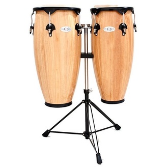 Toca Synergy 10 & 11-Inch Conga Set With Stand In Natural Finish