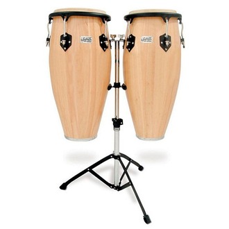 Toca Players 11 & 11-3/4-Inch Conga Set With Stand In Natural Finish