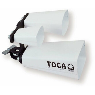 Toca TOC4354T Contemporary Series Triple Fusion Bells with Mount in White