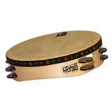 Toca 10" Wood Tambourine With Head & Double Row T1010H