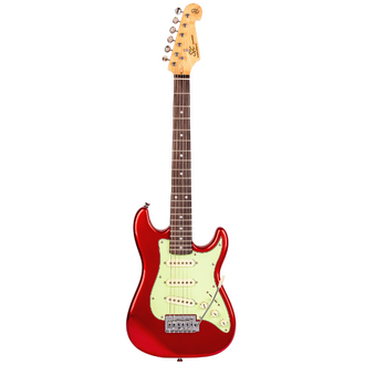 SX Strat-Style Electric Guitar, 1/2 Size, Candy Apple Red